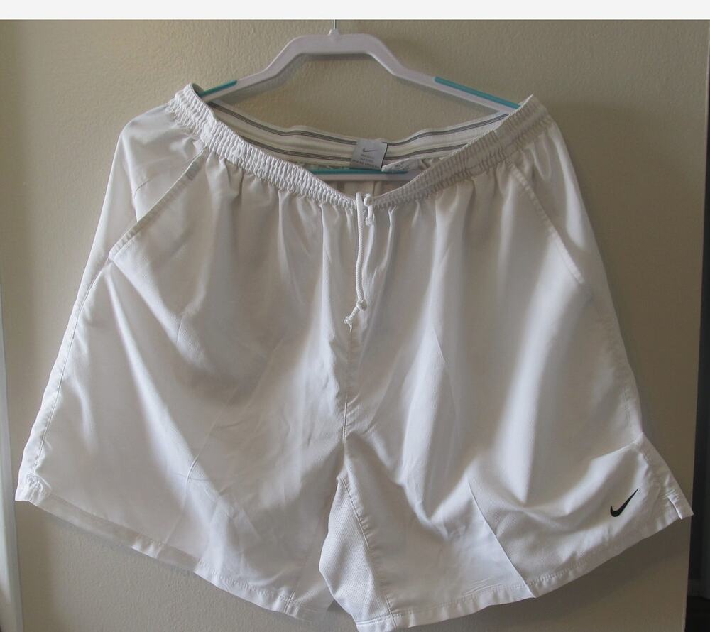White Nike Dri Fit Mens XXL Runnng Shorts